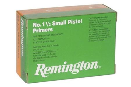 REMINGTON NO. 1 1/2 SMALL PISTOL PRIMERS