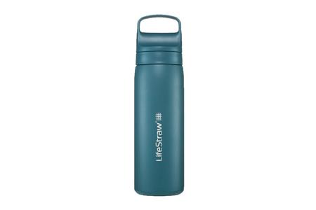 LIFESTRAW GO STAINLESS STEEL WATER BOTTLE WITH FILTER 18OZ LAGUNA TEAL