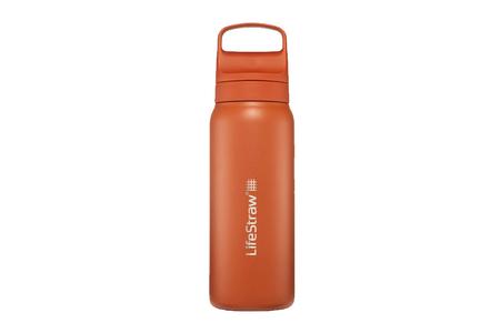 LIFESTRAW GO STAINLESS STEEL WATER BOTTLE WITH FILTER 24OZ KYOTO ORANGE