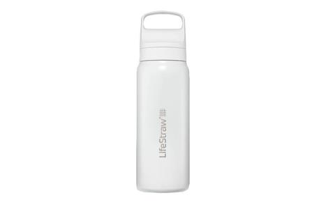 LIFESTRAW GO STAINLESS STEEL WATER BOTTLE WITH FILTER 24OZ POLAR WHITE