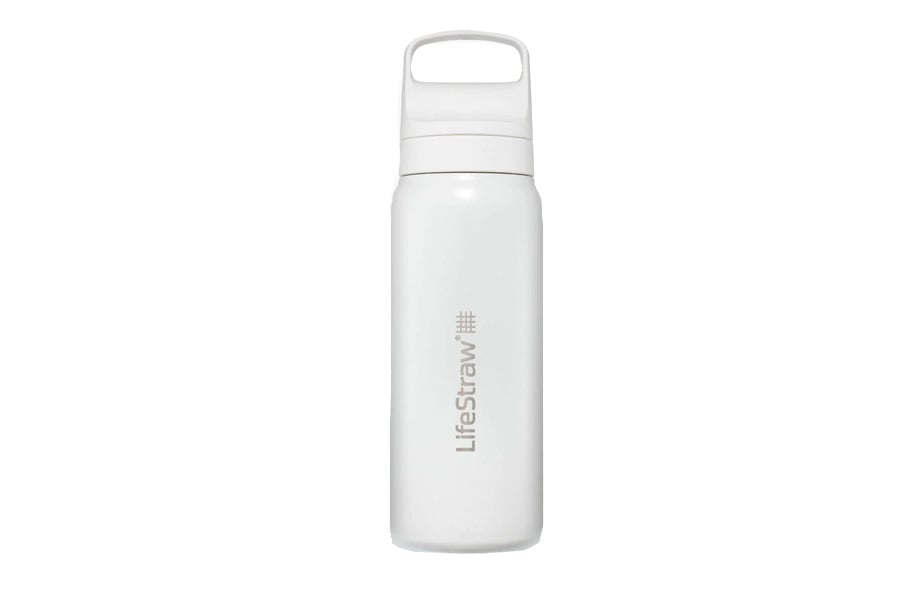 Lifestraw 24 oz GO Stainless Steel Water Bottle with Filter - Polar White