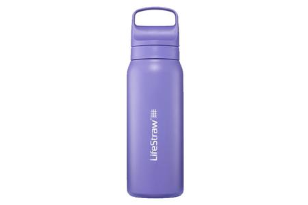 LIFESTRAW GO STAINLESS STEEL WATER BOTTLE WITH FILTER 24OZ THISTLE PURPLE