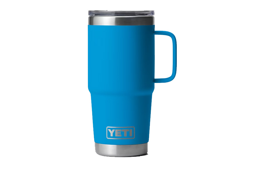 RAMBLER 20 OZ TRAVEL MUG BIG WAVE BLUE