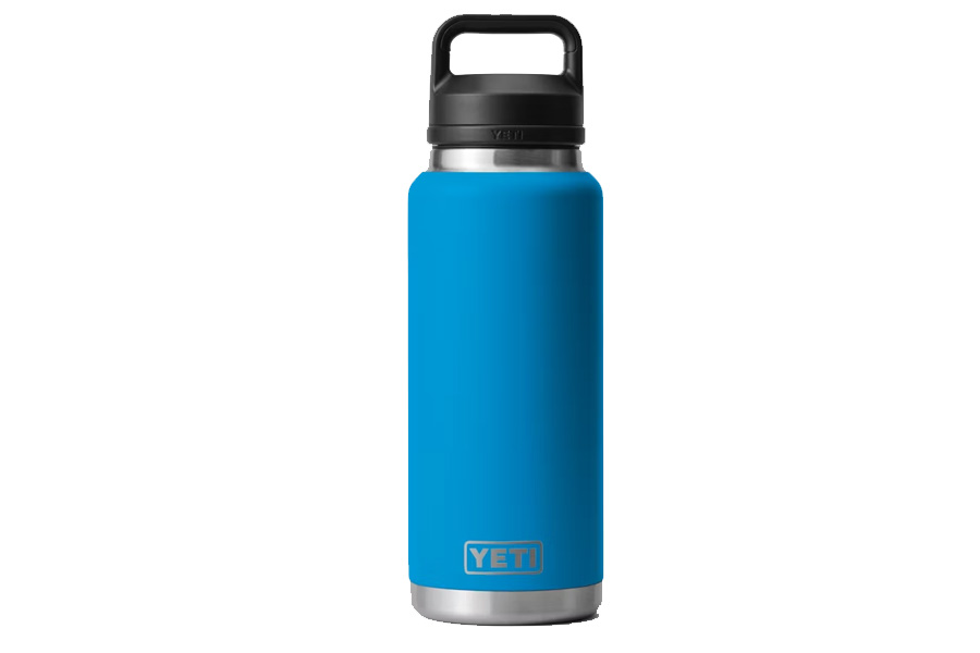 YETI COOLERS RAMBLER 36 OZ BOTTLE CHUG BIG WAVE BLUE