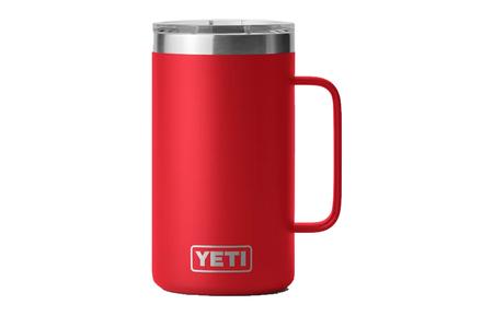 YETI COOLERS RAMBLER 24 OZ MUG MS RESCUE RED