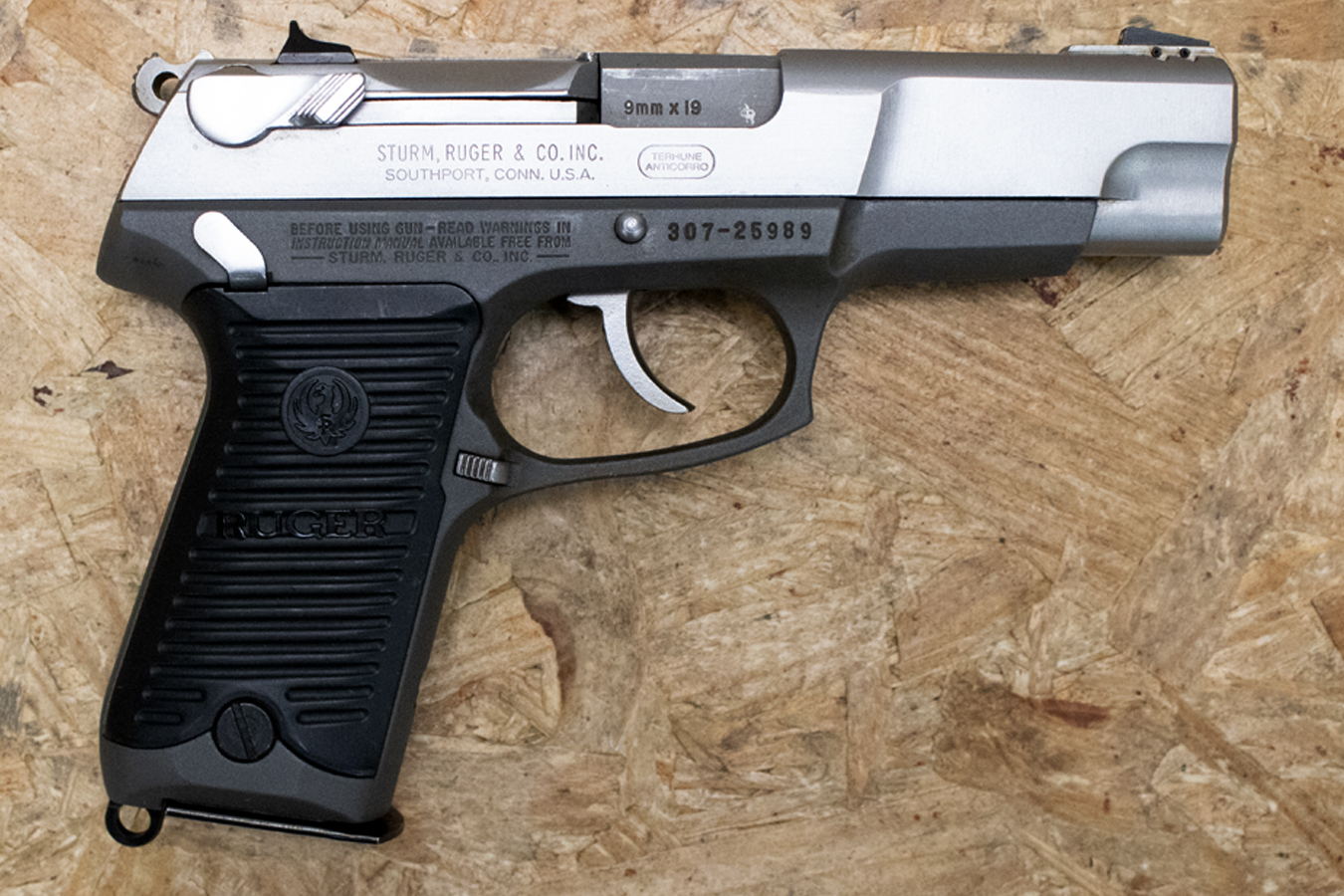 Ruger P89 9mm Police Trade-In Pistol with Two-Tone Finish