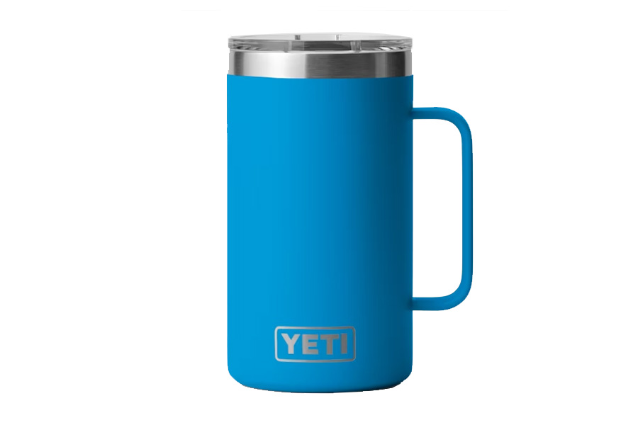 YETI COOLERS RAMBLER 24 OZ MUG MS BIG WAVE BLUE