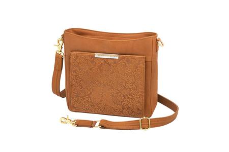 SLIM CROSS BODY CASHMERE USA TOOLED LEATHER