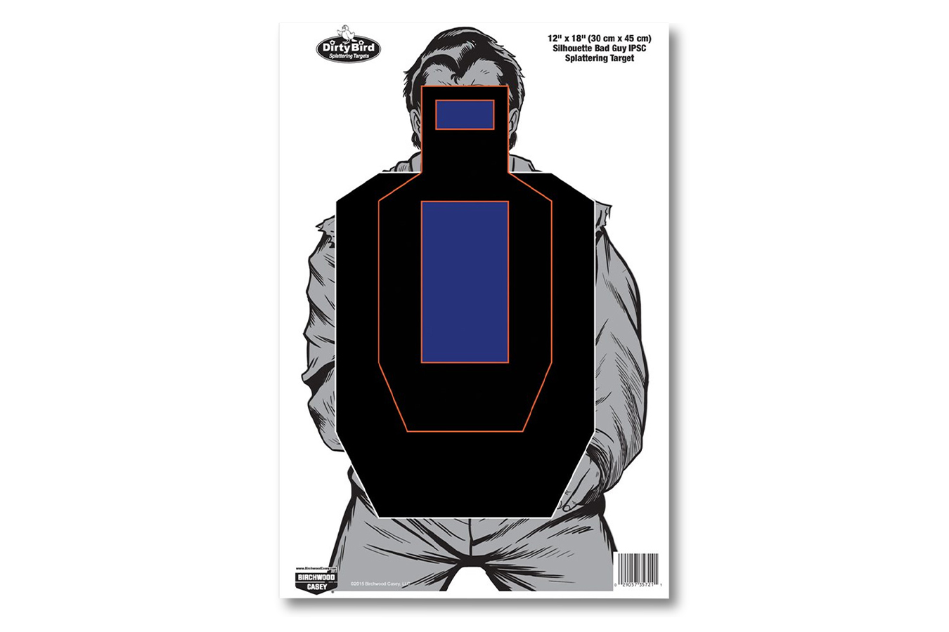 Birchwood Casey Dirty Bird 12`x18` Bad Guy IPSC Target