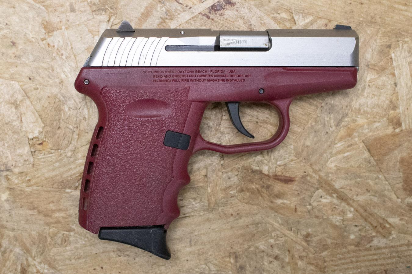 SCCY CPX-2 9mm Police Trade-In Pistol With Crimson Red Frame ...