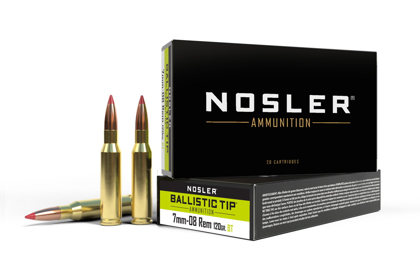 Nosler 7mm-09 Remington 120 Grain Ballistic Hunting Tip, 20/Box