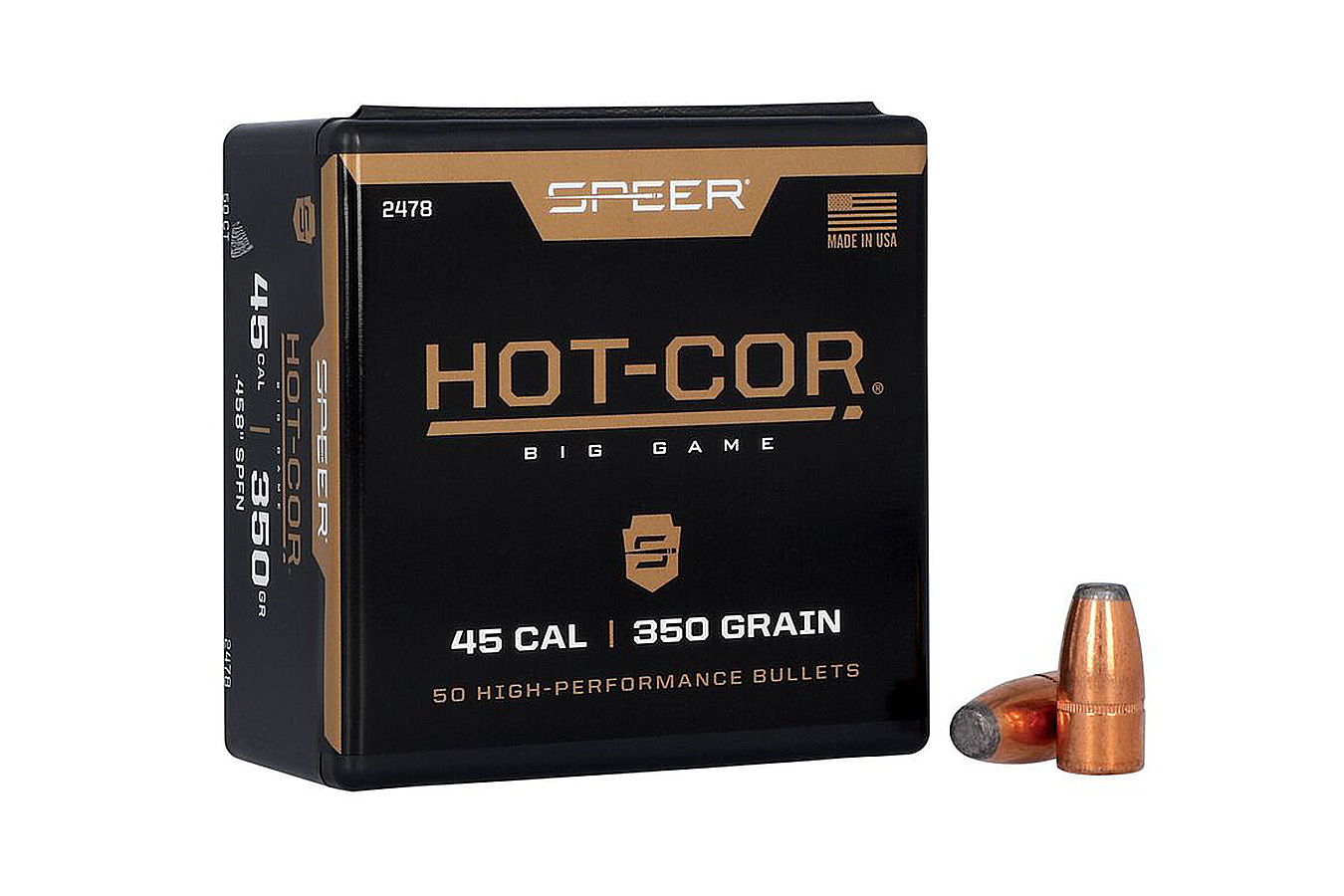 Speer Reloading  Hot-Cor Rifle Bullet .458 350 Grain