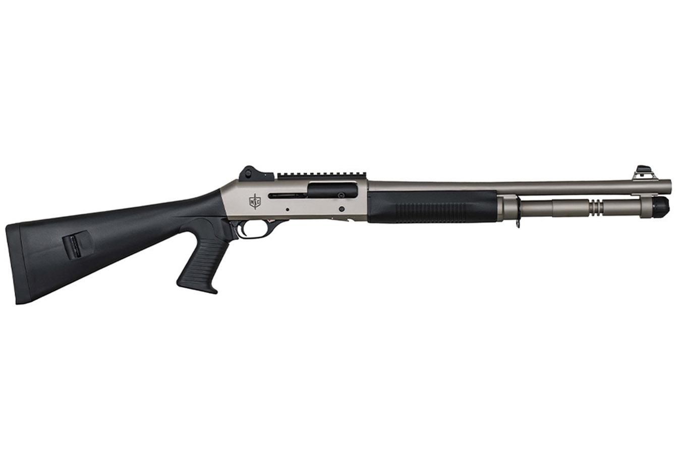 Military Armament Corporation MAC 1014 Marine 12 Gauge Semi-Automatic Shotgun with Electroless Marine Nickel F