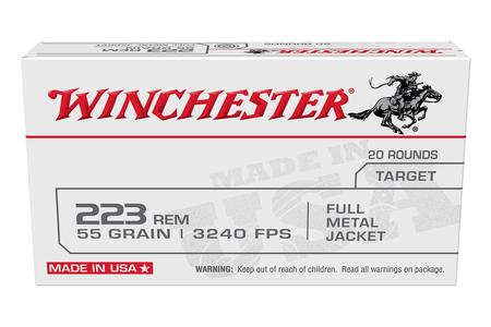 Winchester 223 Rem 55 gr FMJ Target 20/Box