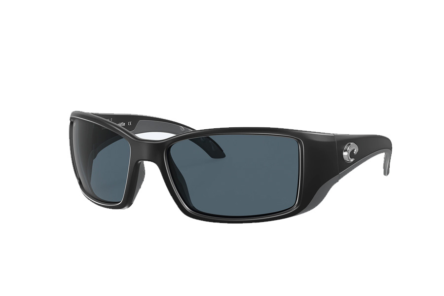 COSTA DEL MAR BLACKFIN MATTE BLACK WITH GRAY LENSES