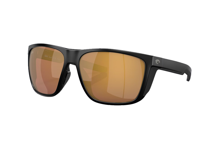 COSTA DEL MAR FERG XL MATTE BLACK WITH GOLD MIRROR LENSES