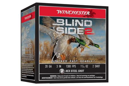 Winchester 20 Gauge 3-Inch 1-1/16oz 2 Shot Blind Side II 25/Box