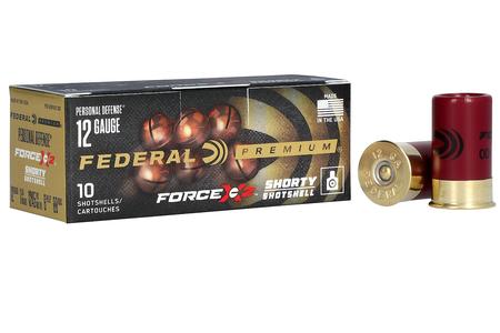 Federal 12 Gauge 1-3/4 Inch 00 Buckshot Personal Defense Force X2 Shorty Shotshell 10/Box