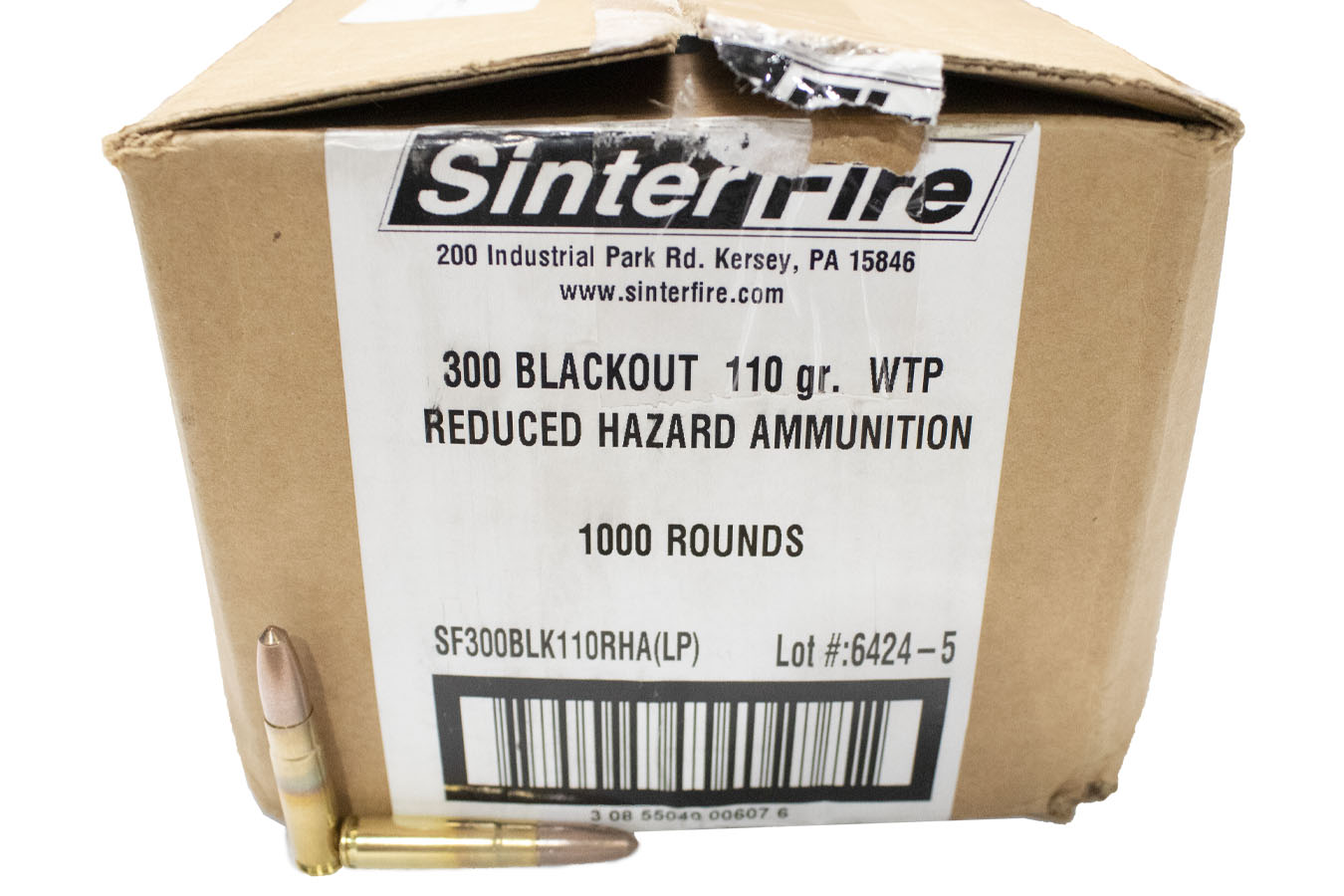 Sinter Fire Ammunition 300 Blackout 110 gr Frangible Lead Free Bulk Pack 1000/Case Police Trade Ammo