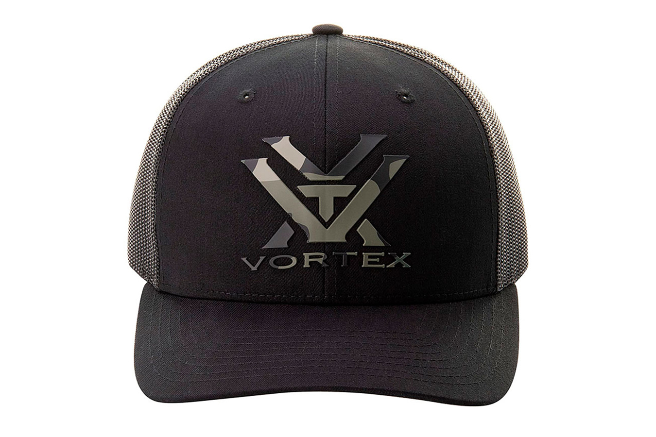 Vortex Apparel Camo Punch Cap, Black