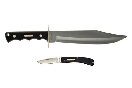 BTI LLC Old Timer 2-Piece Bowie nd Folder Knife Set - BTI LLC