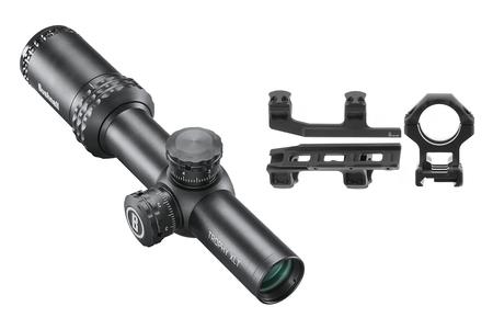 BUSHNELL Trophy XLT 1-4x24 223 Drop Zone Riflescope and Leapers ACCU-SYNC Picatinny Ring Combo