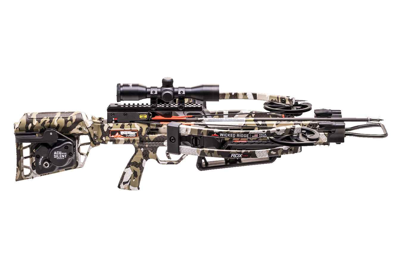 Wicked Ridge RDX 410 Acudraw Silent Crossbow with Pro-View 400 Scope