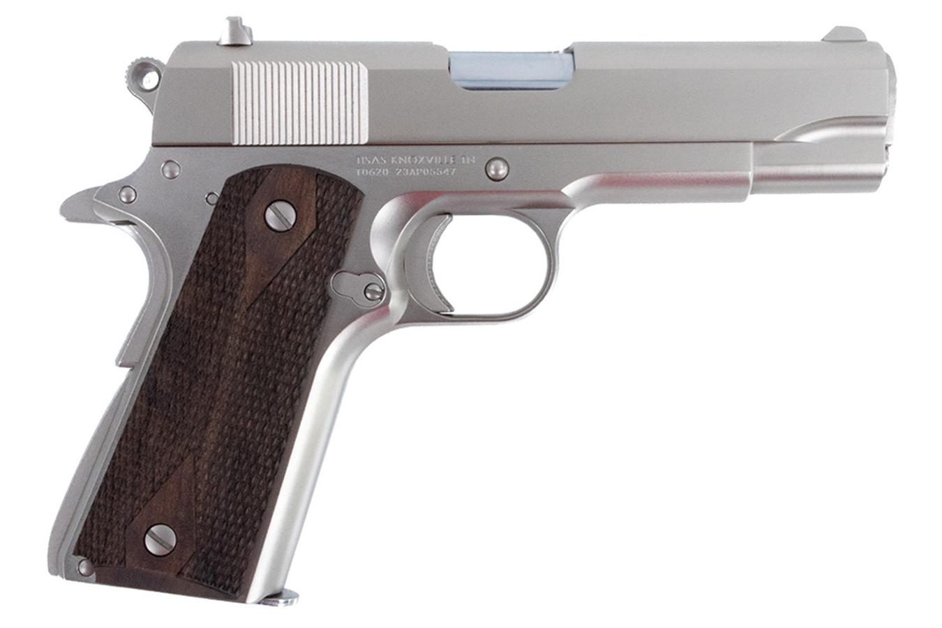 Tisas 1911A1 Tank Commander 45ACP Pistol with Nickel Finish and 4.25-Inch Barrel