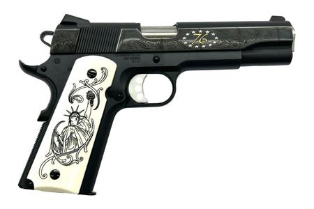 SPRINGFIELD GARRISON 1911 45 ACP 5 IN BBL CUSTOM ENGRAVE PATRIOT BLUED