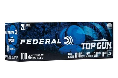 Federal 20 Gauge 2 3/4 Inch 7/8 oz 8 Shot Top Gun 100 Round Value Pack