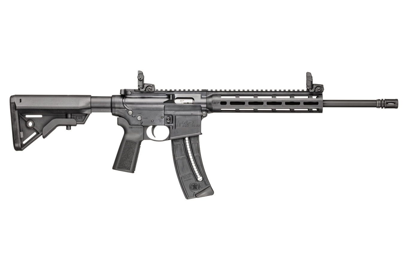 Smith & Wesson M&PP15-22 Sport 22LR Rimfire Rifle with Magpul MBUS and B5 Grip/Stock