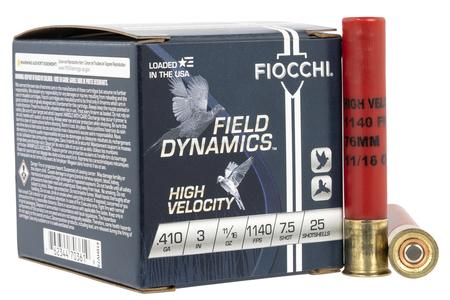 FIOCCHI HIGH VELOCITY 410 GAUGE 3` 11/16 OZ 7.5 SHOT