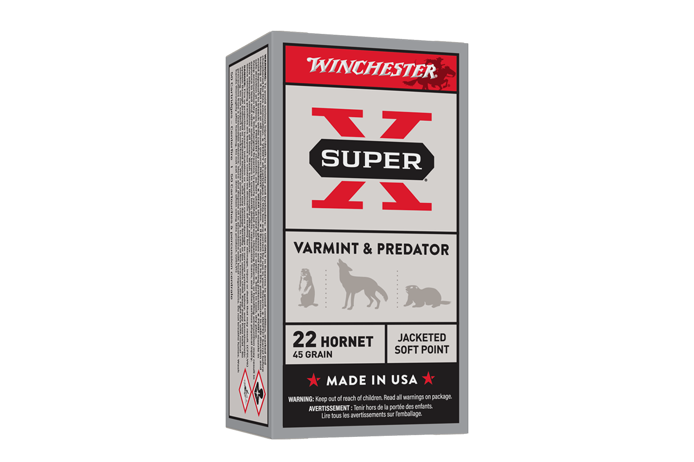 WINCHESTER AMMO 22 HORNET 46 GR JHP SUPER-X