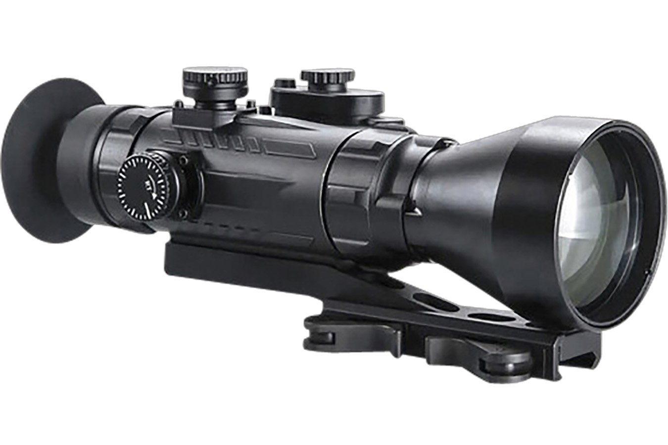 AGM Global Vision Wolverine Pro-4 3 APW Night Vision Riflescope Matte Black 4x70mm Gen 3 Auto Gated White Phosphor Illuminated Red Chevron