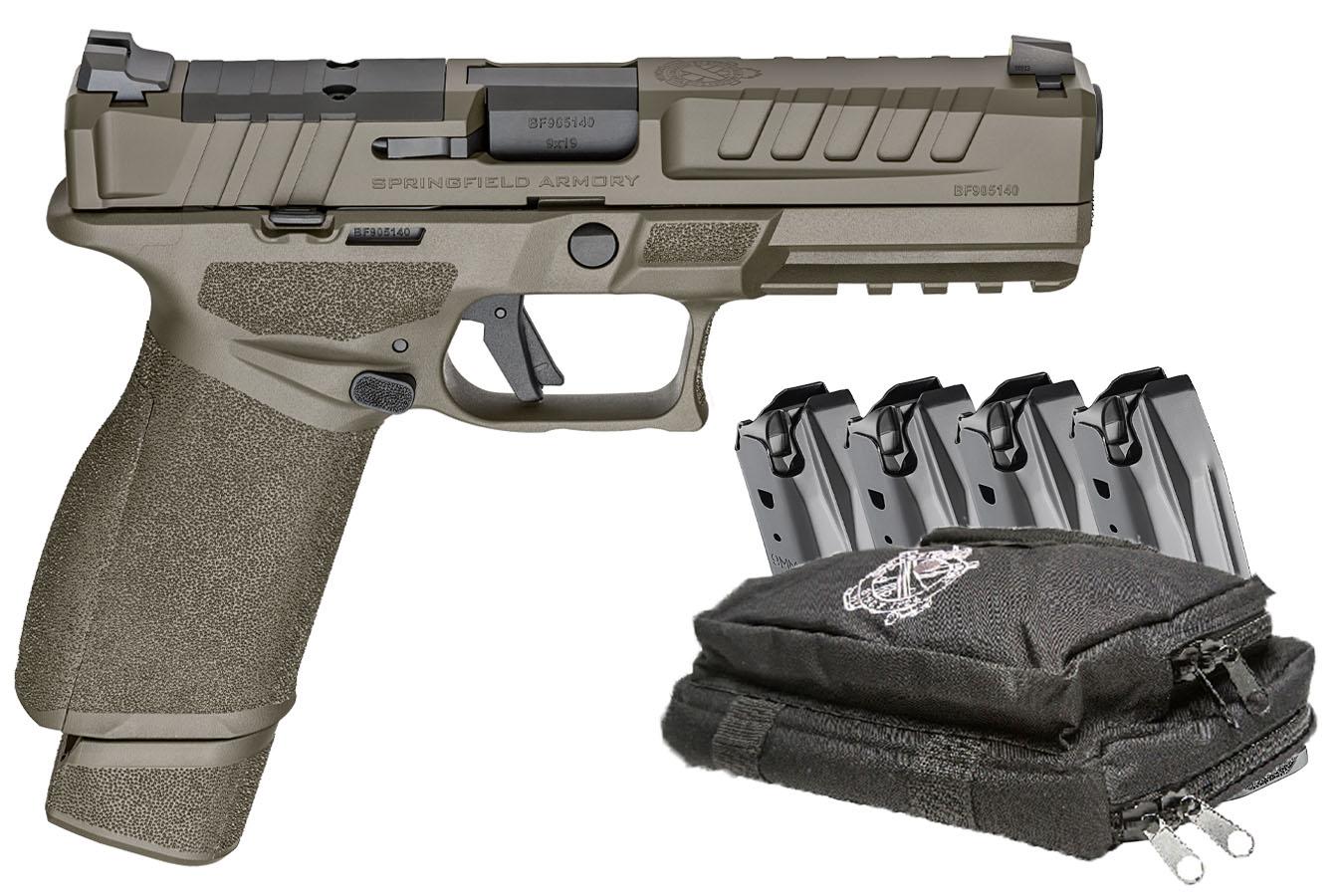 Springfield Echelon 9mm OD Green Optic Ready Pistol Optic Ready Pistol Gear-Up Package