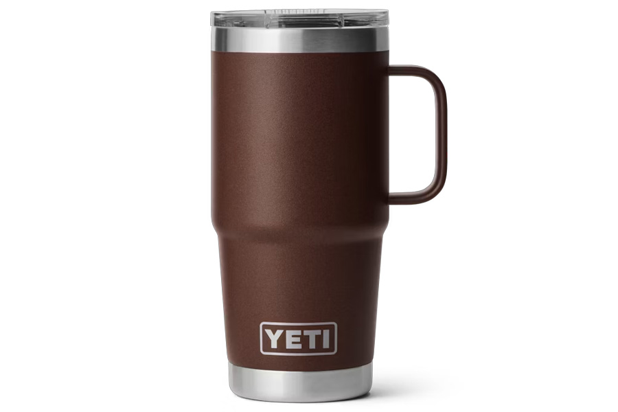 YETI COOLERS RAMBLER 20 OZ TRAVEL MUG WETLANDS BROWN