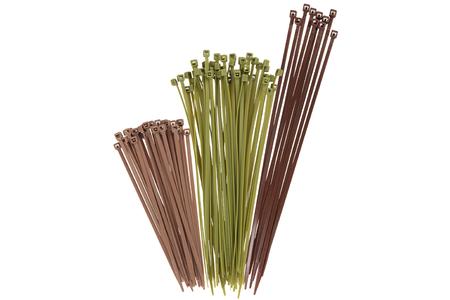 HUNTING BLIND CABLE TIES TAN/GREEN/BROWN NYLON 100 PK