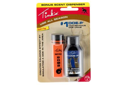 NO. 1 DOE-P W/MINI BOMB DEER ATTRACTANT DOE URINE SCENT 1OZ BOTTLE