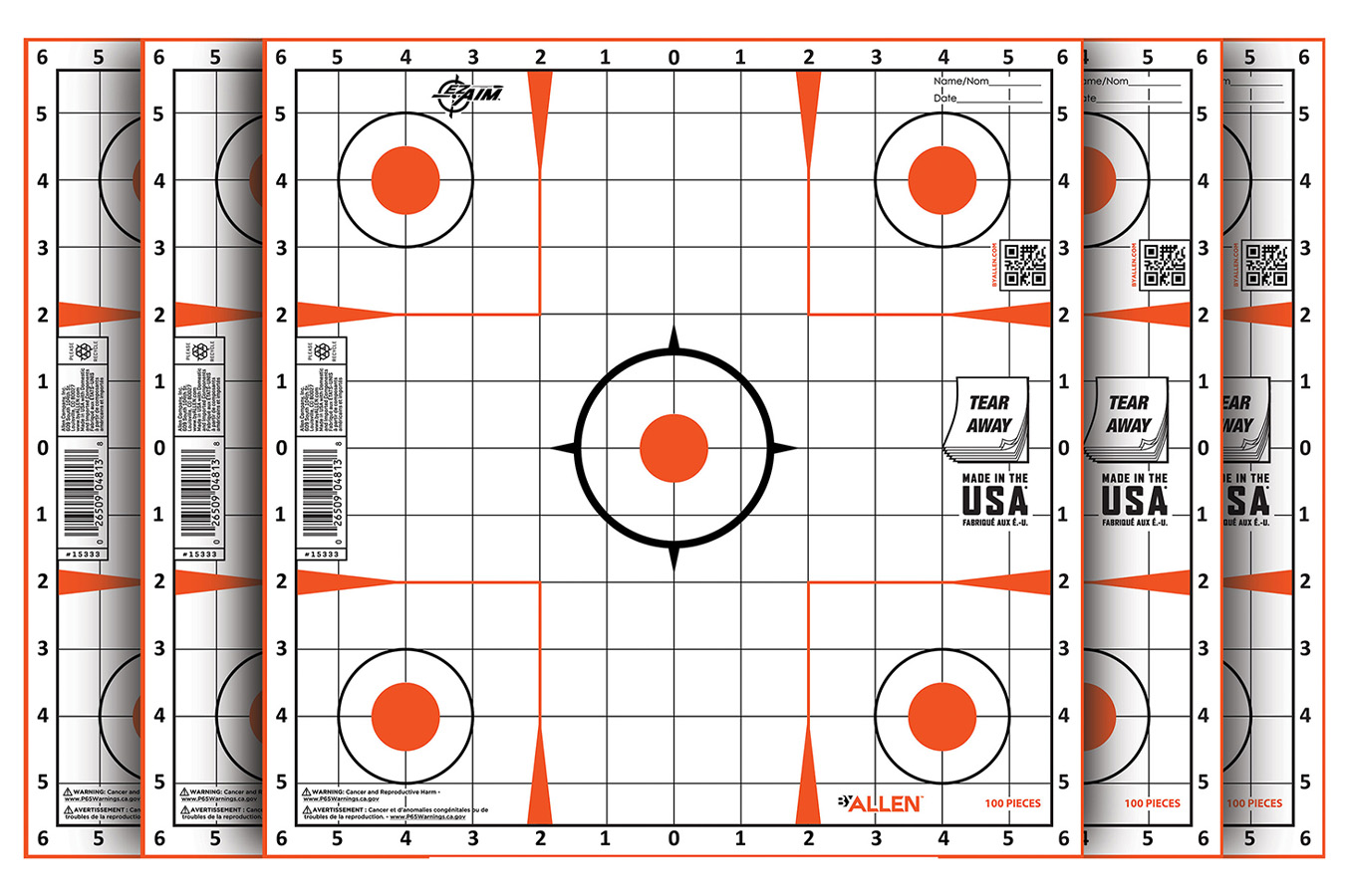 Allen EZ-Aim Sight-In Grid Paper Self-Adhesive 12