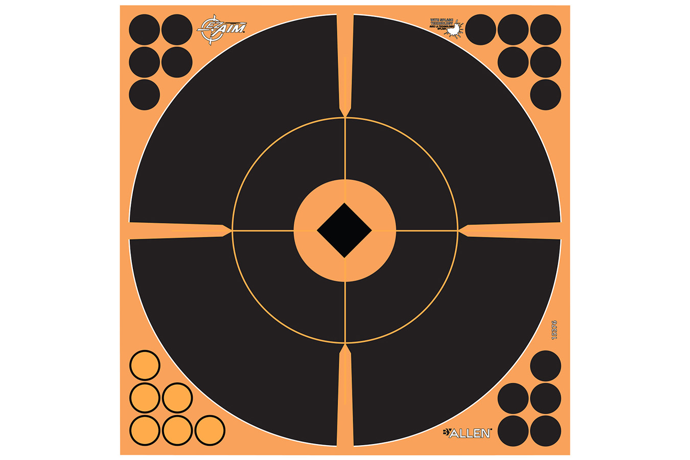 Allen EZ-Aim Splash Reactive Bullseye/Crosshair Reticle Adhesive 12 Pack