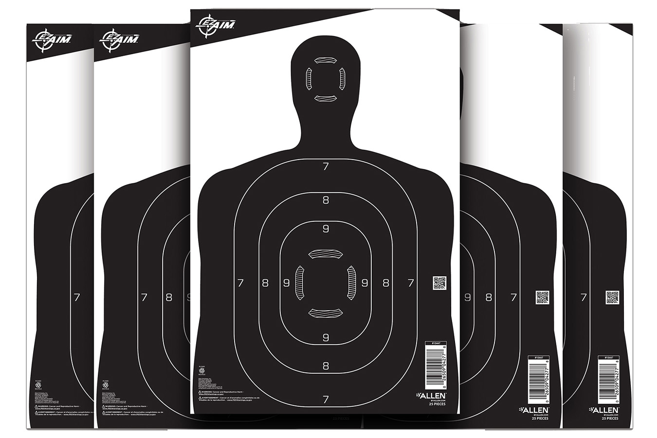 ALLEN 15447  EZ AIM  SILHOUETTE TRGT 12X18 25 PK