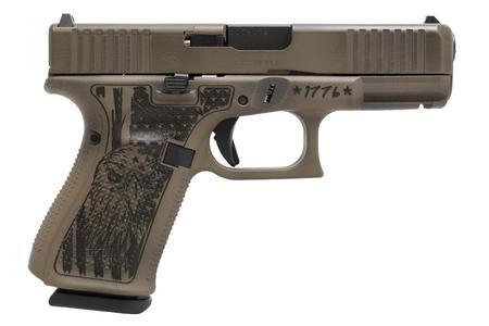 GLOCK 19 Gen5 MOS 9mm Pistol with Distressed FDE Old Glory Finish - GLOCK