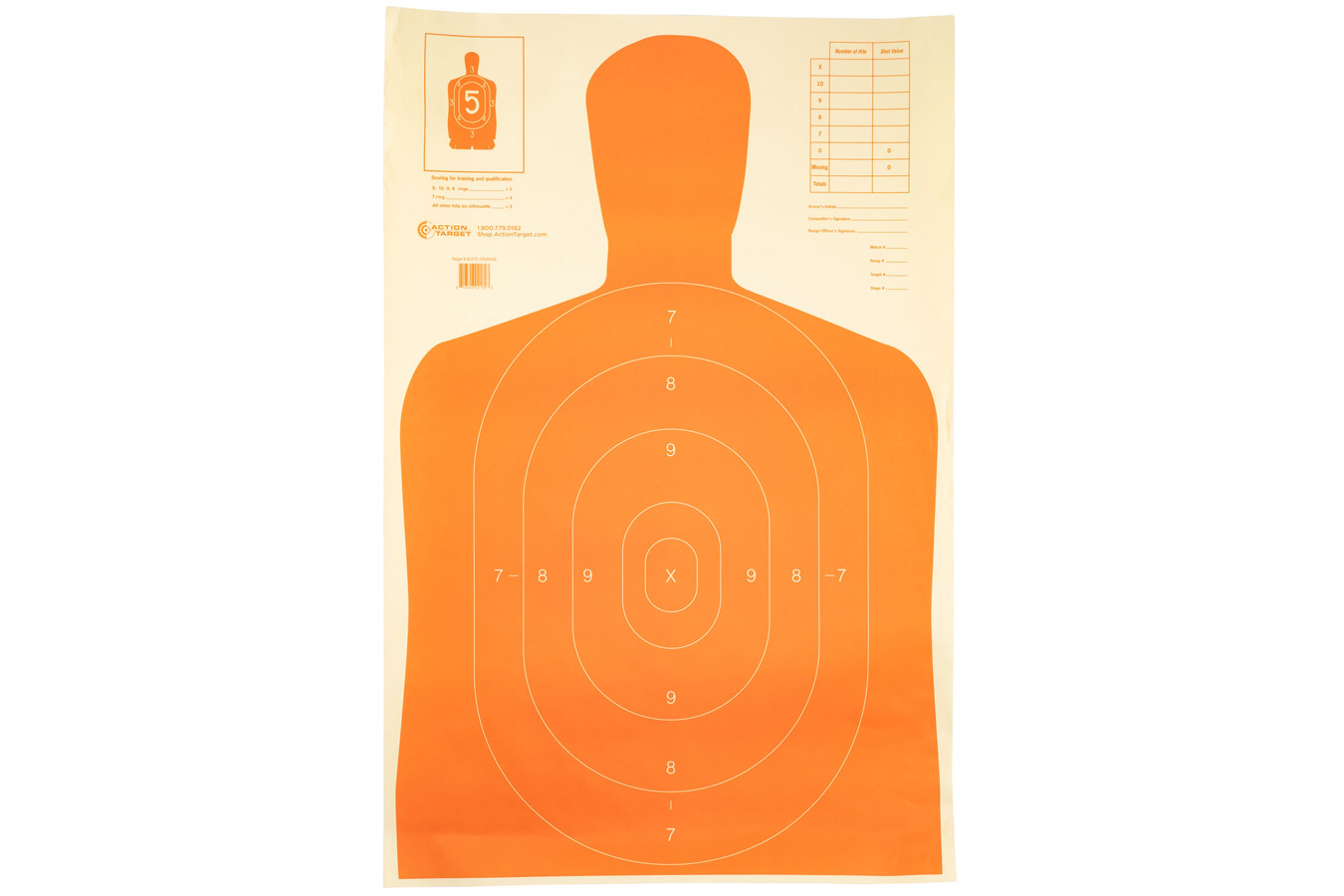 ACTION B-27E ORANGE   ECO  SILHTE  TARGET    100BX