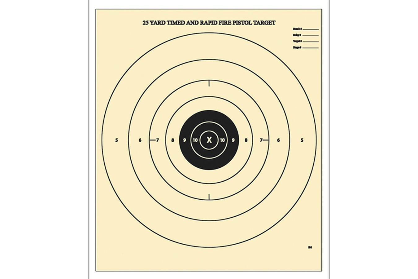 Action Targets Action Target B8100 Competition NRA Time & Rapid Fire Bullseye Heavy Paper Hanging 25 yds Handgun 21