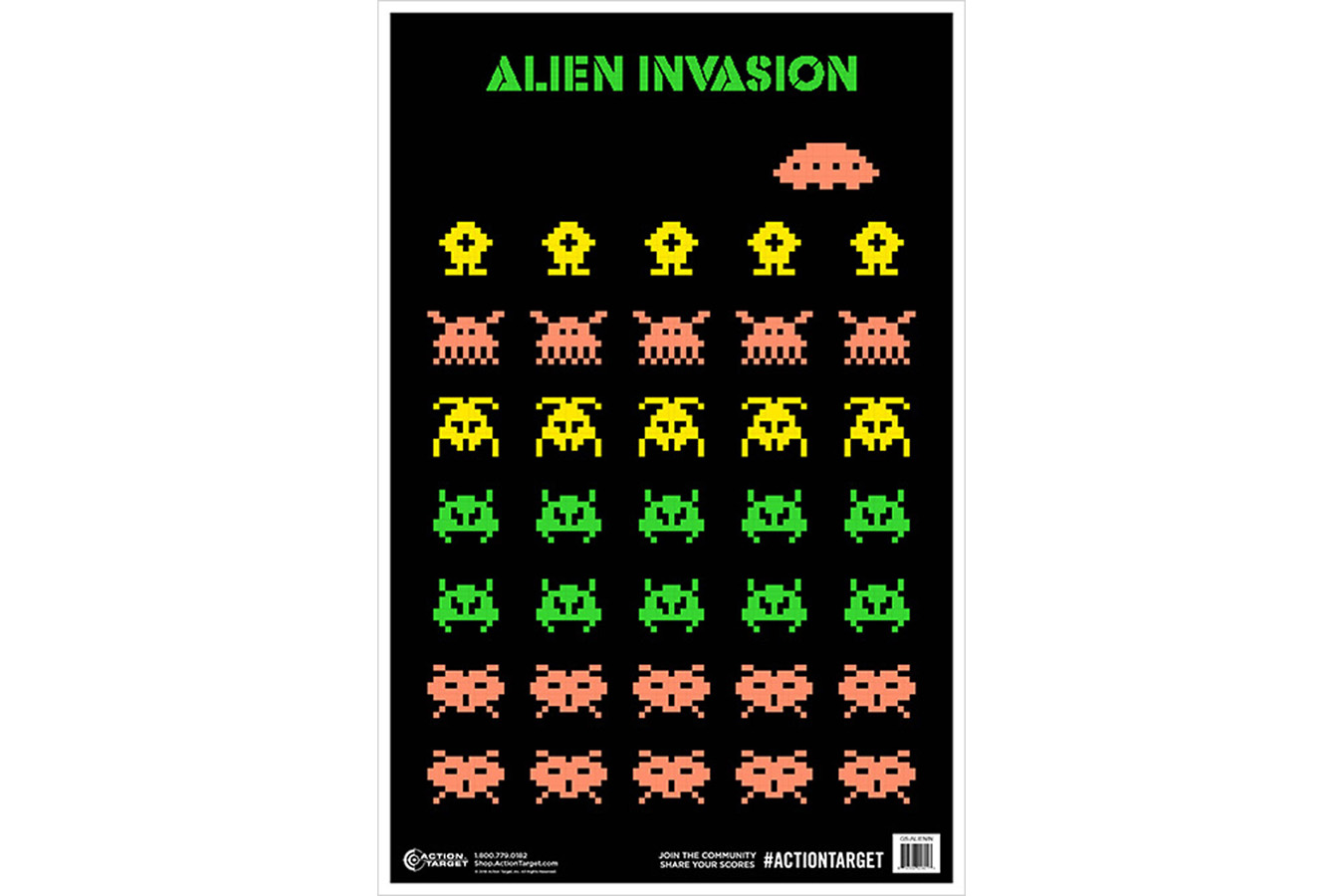 Action Targets Action Target GSALIENIN100 Entertainment Black Light Aliens Paper Hanging 23