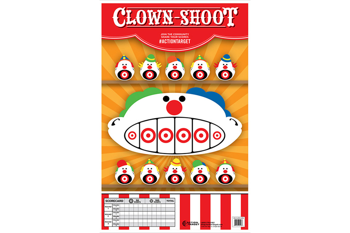 Action Targets Action Target GSCARCLWN100 Entertainment Clowns Paper Hanging 23