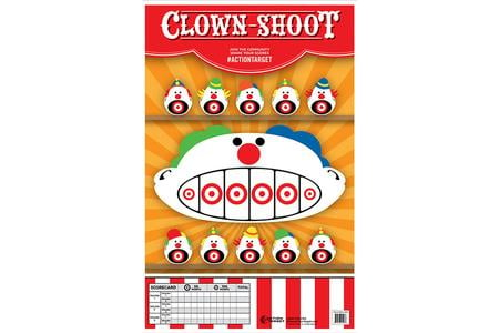 ACTION TARGETS Action Target GSCARCLWN100 Entertainment Clowns Paper Hanging 23" x 35" Multi-Color 100 Per Box - ACTION TARGETS