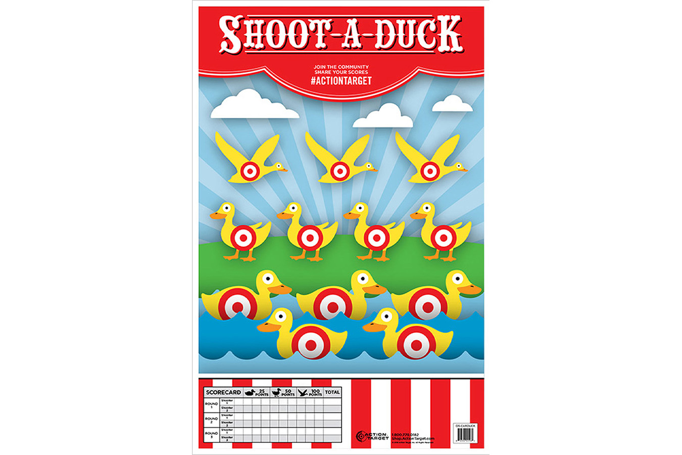 Action Targets Action Target GSCARDUCK100 Entertainment Ducks Paper Hanging 23