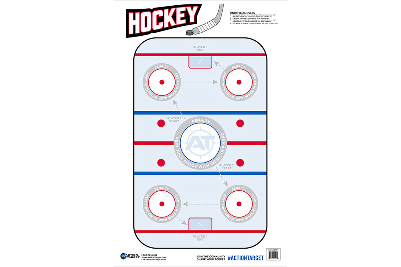 Action Targets Action Target GSHOCKEY100 Entertainment Hockeye Paper Hanging 23