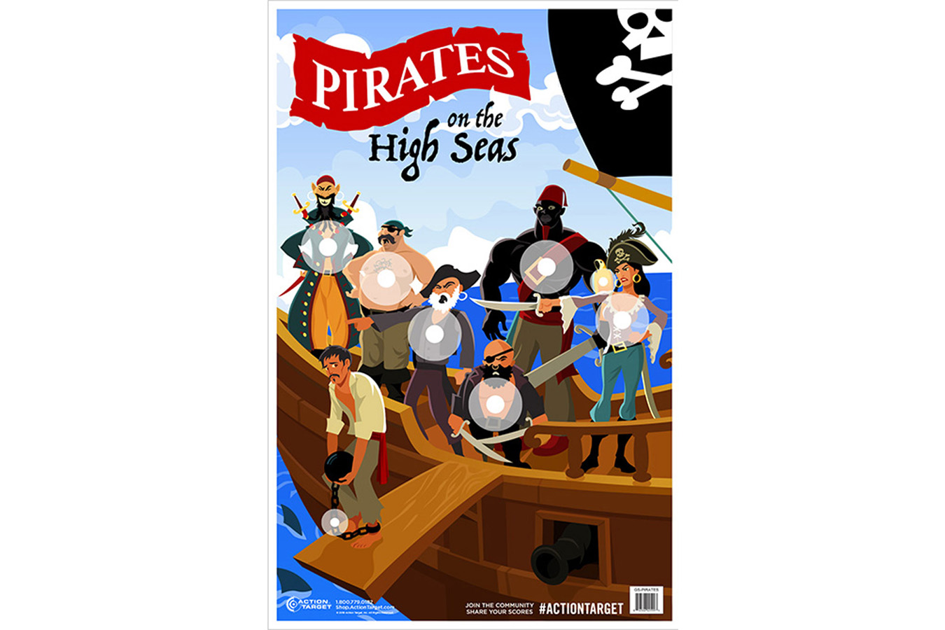 Action Targets Action Target GSPIRATES100 Entertainment Pirates/Sailor Paper Hanging 23